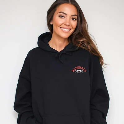 Simply Sage Market - Embroidered Baseball Mom Women's Graphic Hoodie