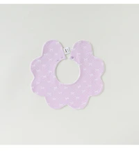 MyKids-USA Adorable Simple Pattern Cotton Snap-on Flowers Shaped Bib