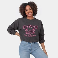 Simply Sage Market - Embroidered Hawaii The Aloha State  Women's Graphic Sweatshirt
