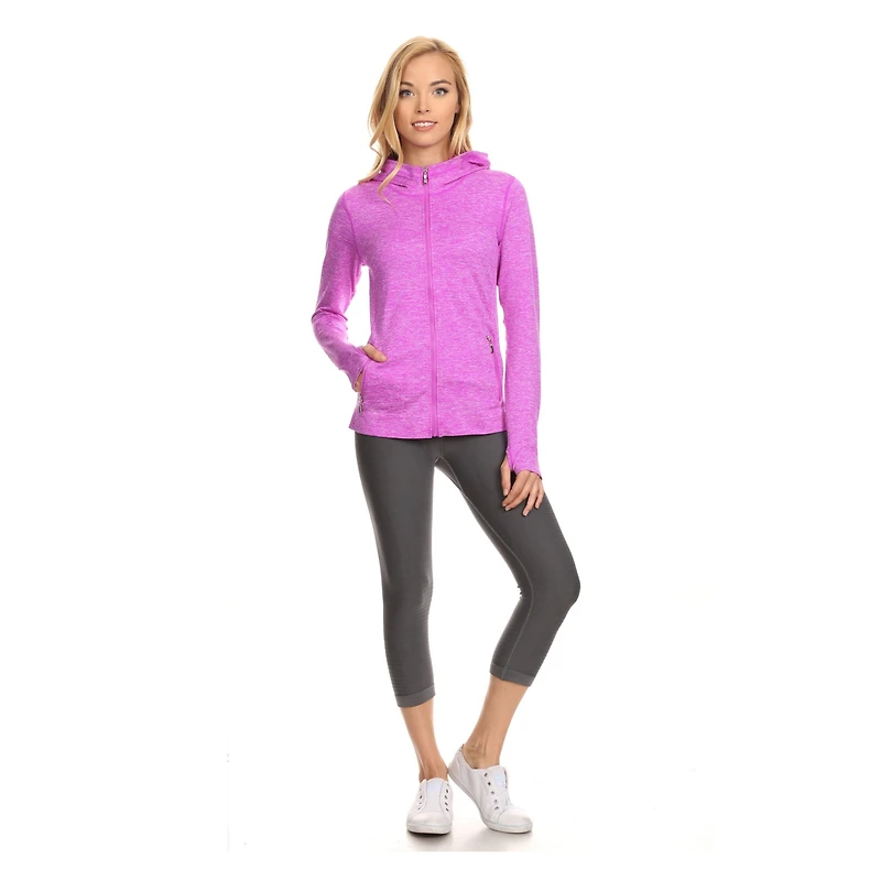 Wear Sierra Women's Seamless Full Zipper Long Sleeves Jacket