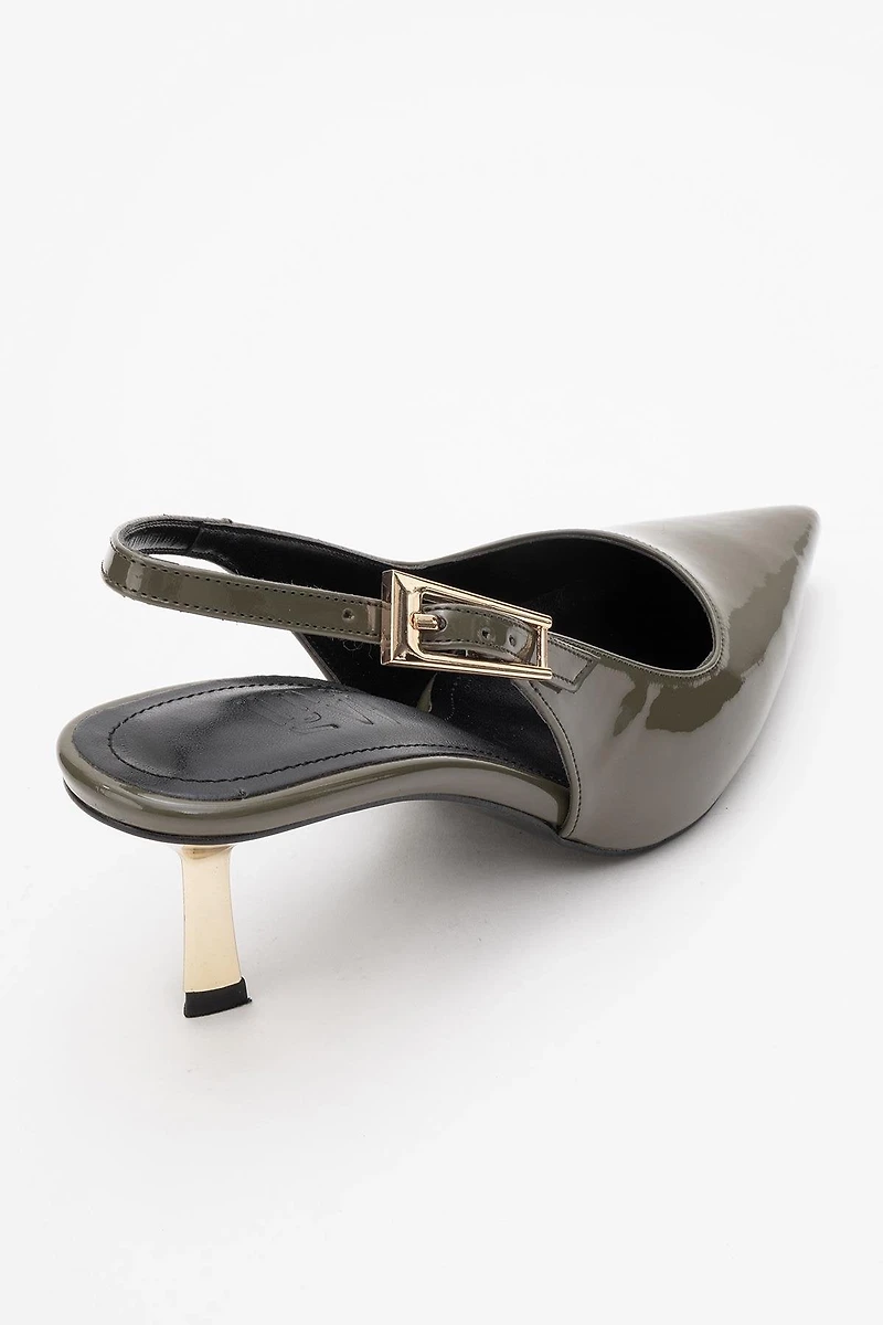 Prologue Shoes Womens Arty Pointed Toe Slingback Pump