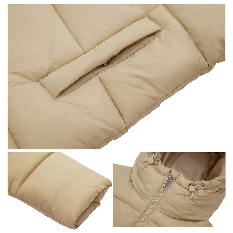 Rokka&Rolla Womens Mid-Length Lightweight Puffer Jacket