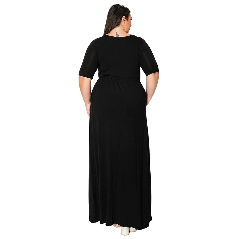 L I V D Women's Plus Eva Pocket Maxi Dress