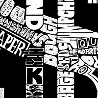 LA Pop Art Men's Cotton/Poly Word T-Shirt - Dollar Sign