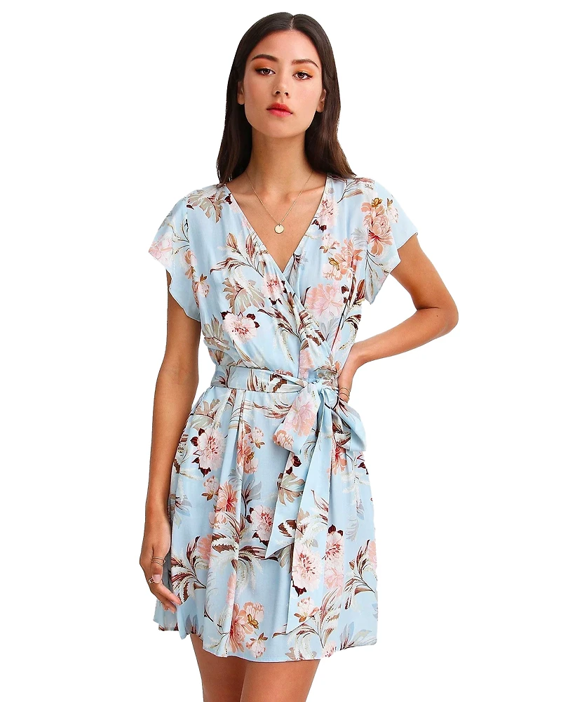 Belle & Bloom Womens I'm The Star Wrap Dress