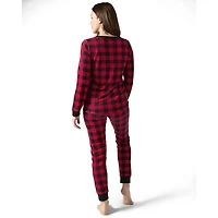 MeMoi Women's Buffalo Plaid Two-Piece PJ Set a Bag