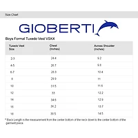 Gioberti Boy's 4pc Satin Formal Vest Set