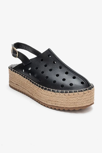 Forever & Always Womens Fraga Leather Wedge Sandals