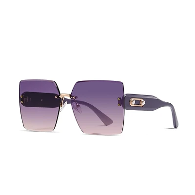 AGP PARIS Women's Square Acetate Gradient Lens UV400 Sunglasses