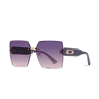 AGP PARIS Women's Square Acetate Gradient Lens UV400 Sunglasses