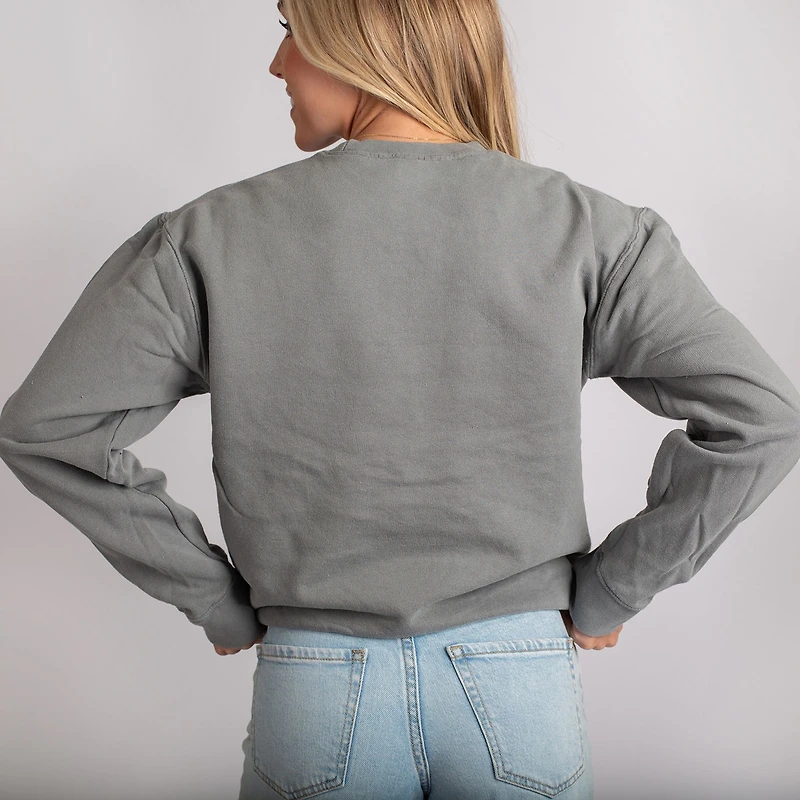 Simply Sage Market - Women's Lightweight Garment Dyed Sweatshirt New York Retro Stripes