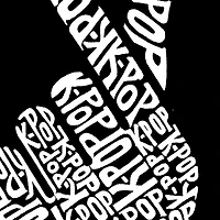 LA Pop Art K-Pop - Men's Word Hooded Sweatshirt