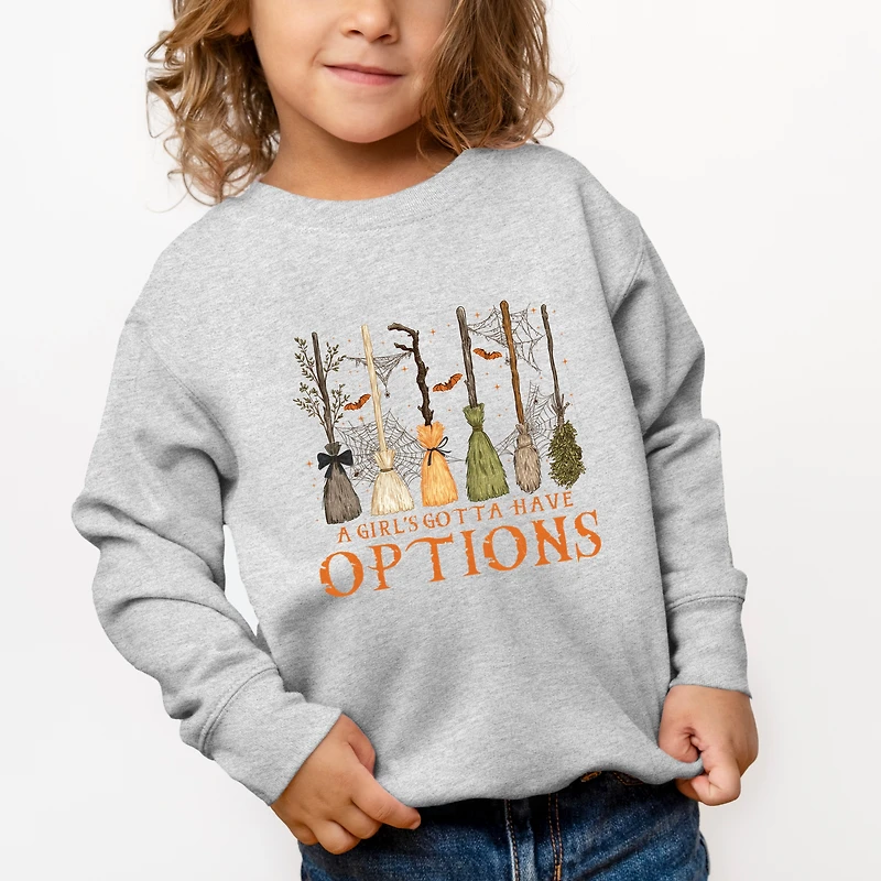 The Juniper Shop - Toddler Graphic Sweatshirt Girl's Gotta Have Options