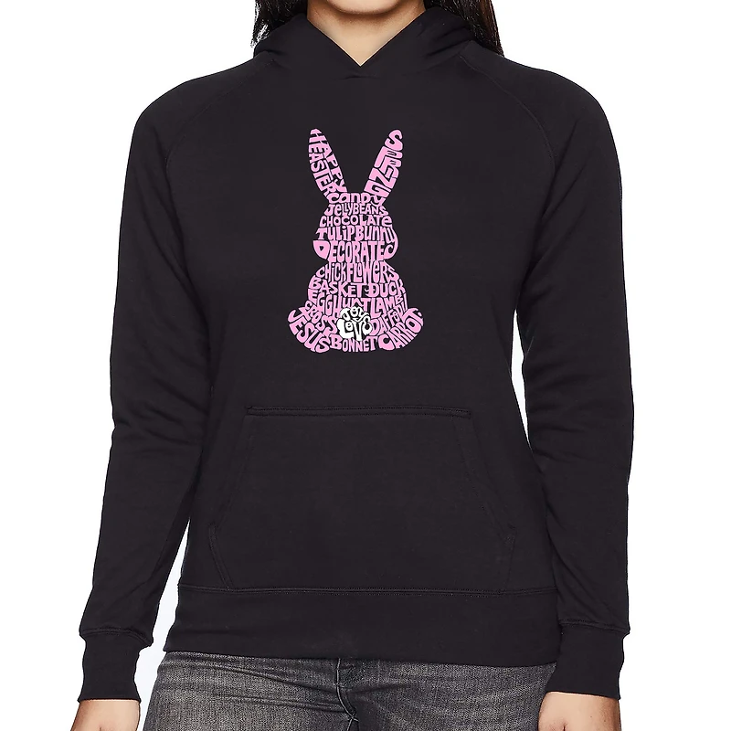 LA Pop Art Easter Bunny - Women's Word Hooded Sweatshirt