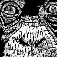 LA Pop Art Men's Crew Neck Word T-Shirt - Chimpanzee
