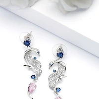 AGP PARIS Womens Curvy Bird Drop Earrings