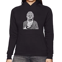 LA Pop Art Buddha - Women's Word Hooded Sweatshirt