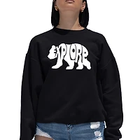 LA Pop Art Explore - Women's Word Crewneck Sweatshirt