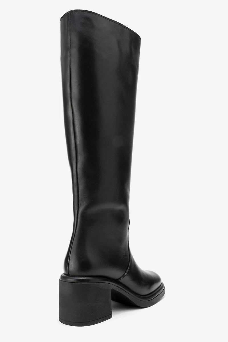 Forever & Always Womens Fros Leather Knee High Boot