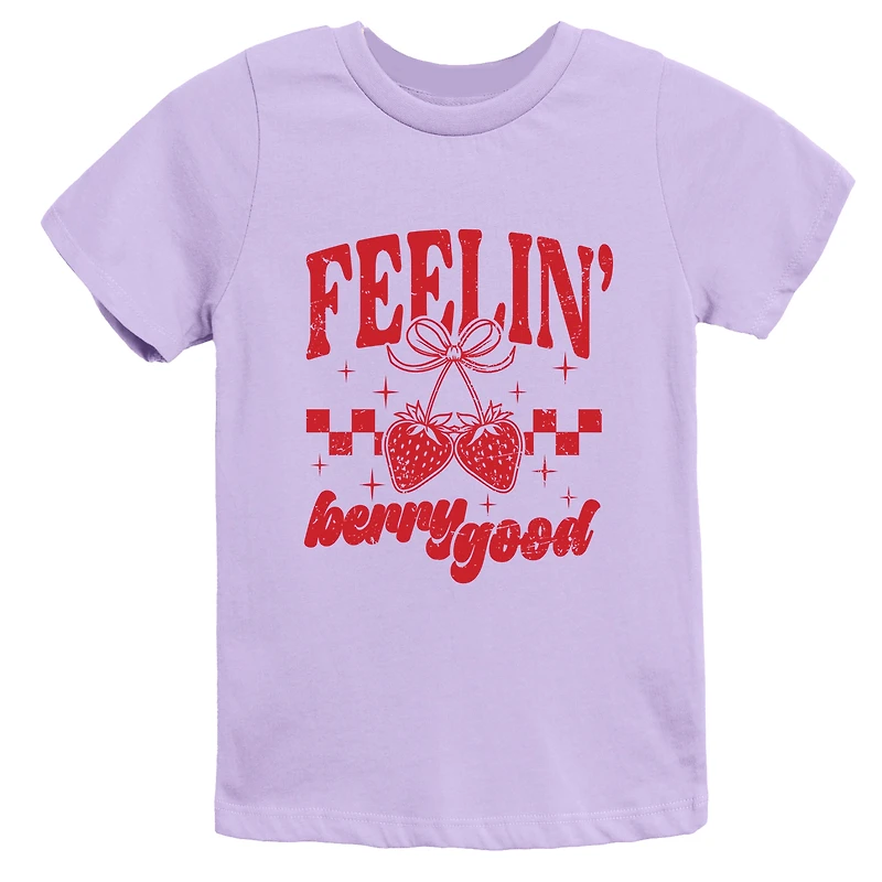 The Juniper Shop - Feelin' Berry Good Checkered Youth Short Sleeve Graphic T-Shirt