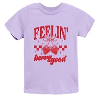 The Juniper Shop - Feelin' Berry Good Checkered Youth Short Sleeve Graphic T-Shirt