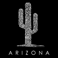 LA Pop Art Arizona Cities - Men's Word Hooded Sweatshirt