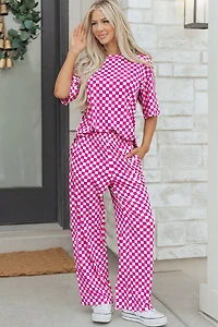 Threaded Pear Women's Elisa Print Half Sleeve Lounge Set