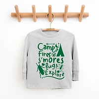 The Juniper Shop - Camp Fire S'mores Youth Long Sleeve Graphic T-Shirt