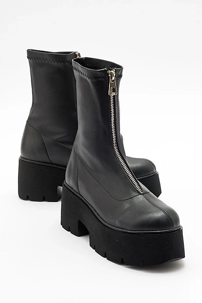 Prologue Shoes Womens Ovil Platform Zip Boot