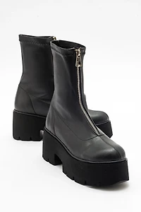 Prologue Shoes Womens Ovil Platform Zip Boot