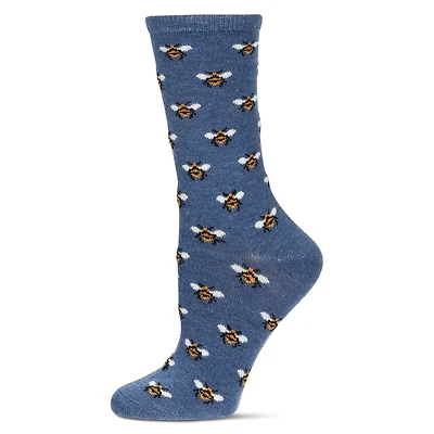 MeMoi Women's Bee Cashmere Blend Crew Socks