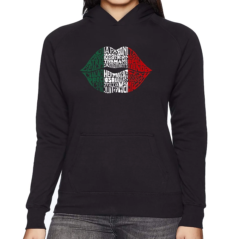 LA Pop Art Latina Lips - Women's Word Hooded Sweatshirt