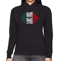 LA Pop Art Latina Lips - Women's Word Hooded Sweatshirt