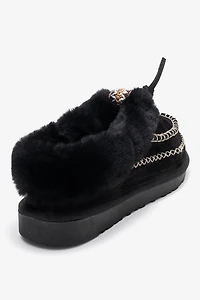 Forever & Always Womens Noriel Leather Moccasin Slippers