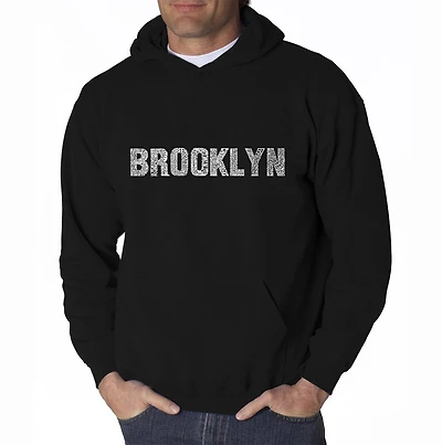 LA Pop Art Brooklyn Neighborhoods - Mens Word Hooded Sweatshirt