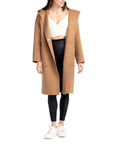 Belle & Bloom Womens Sunday Morning Hooded Coat