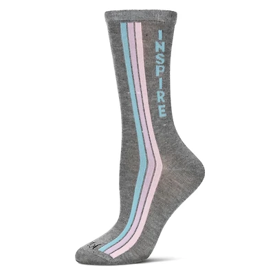 MeMoi Women's Inspire Rayon From Bamboo Crew Socks