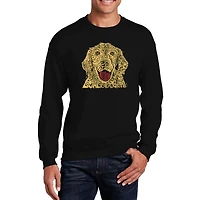 LA Pop Art Dog - Mens Word Crew Sweatshirt