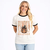 Simply Sage Market - Women's Ringer Graphic T-Shirt Pumpkin Season Stars