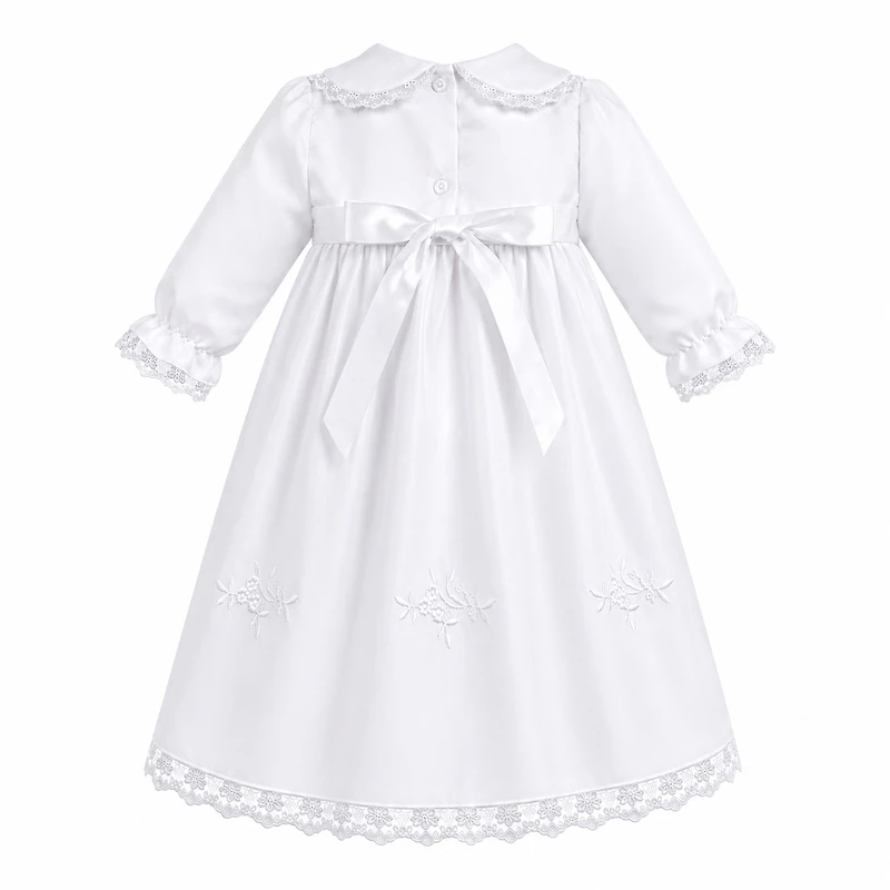 Laurenza's Baby Girls Long Sleeve Baptism Gown