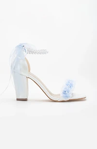 Forever & Always Womens Michelle Lace Bridal Sandals with Pearls