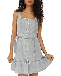 Belle & Bloom Womens Reunite Denim Mini Dress