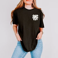 Simply Sage Market - Chasing Sunsets Groovy Puff Print Women's Garment Dyed Graphic T-shirt