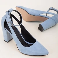 Forever & Always Womens Colette Pointed Toe High Block Heels