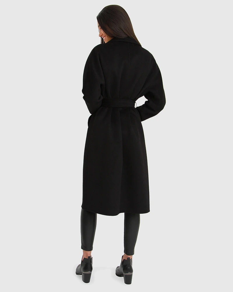 Belle & Bloom Womens Boss Girl Double-Breasted Lined Wool Coat