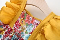 MyKids-USA Baby Girl Floral Dress with Butterfly Sleeves and Matching Hat
