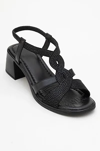 Forever & Always Womens Dolen Leather Chunky Sandal