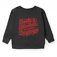 The Juniper Shop - Books & Blankets Are My Love Language Youth Graphic Sweatshirt
