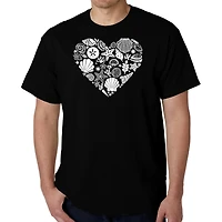 LA Pop Art Men's Sea Shells Word T-Shirt
