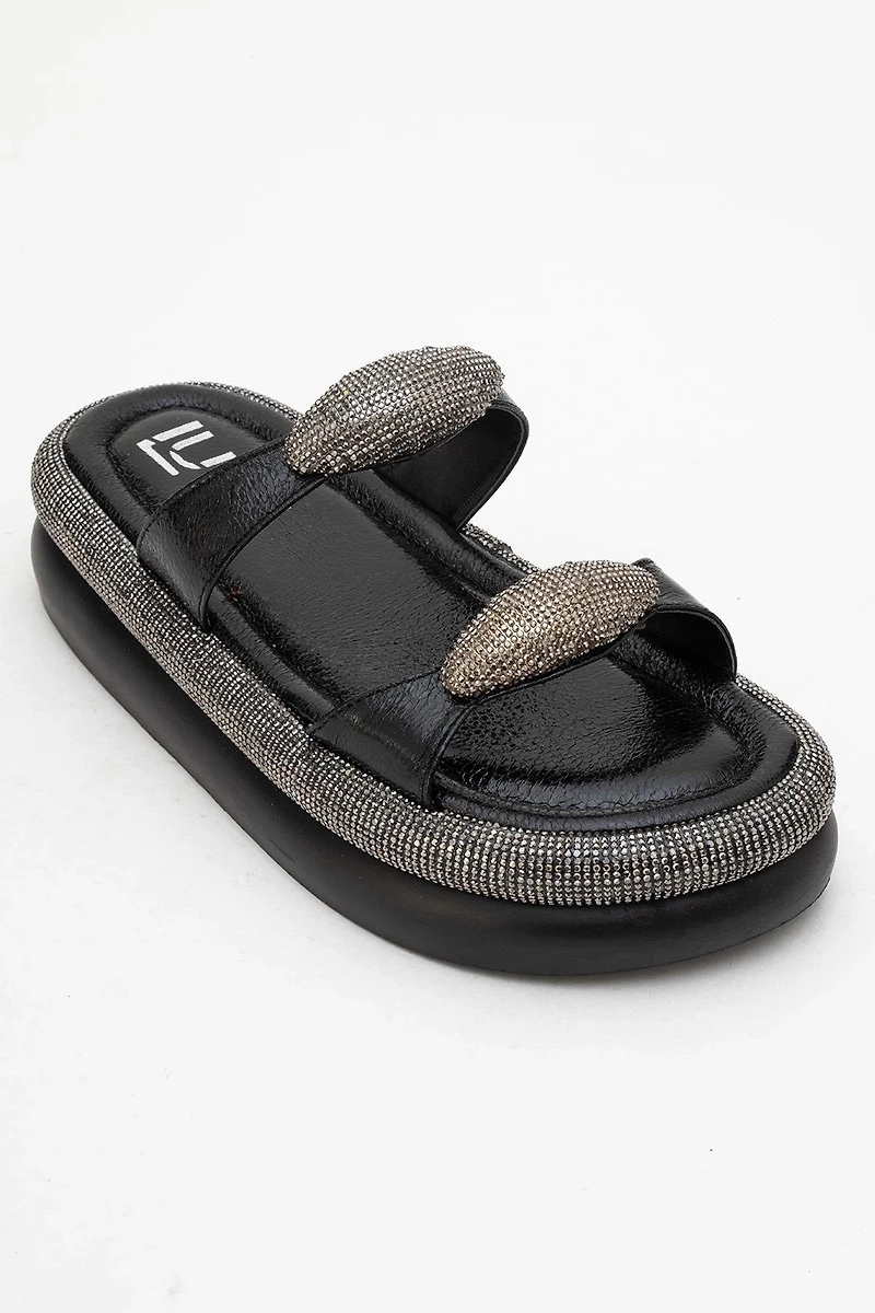 Prologue Shoes Womens Finery Embellished Platform Slide